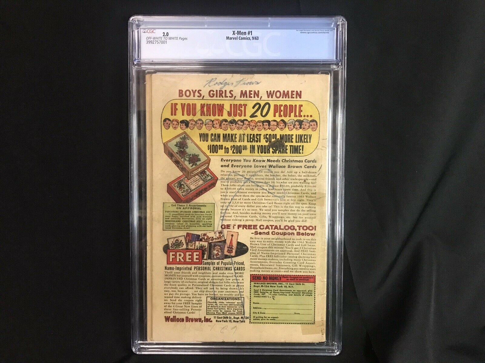 THE X-MEN #1 First appearance & Origin PGX CGC 2.0 GD Marvel Comics 1963 Uncanny